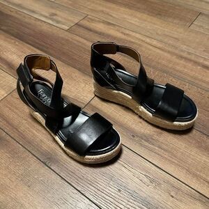 Franco Sarto Black Platform Sandals